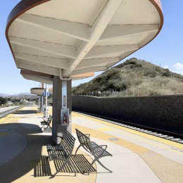 a rail station in the mountains